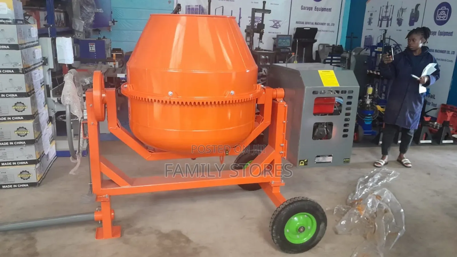 Concrete Mixer With 8hp Water Cooled Diesel Engine