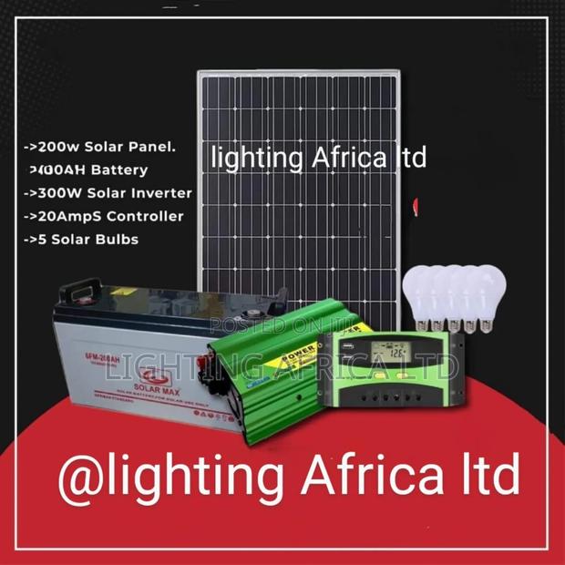 200w Full Solar Kit +300w Inverter+20a Controller - main view