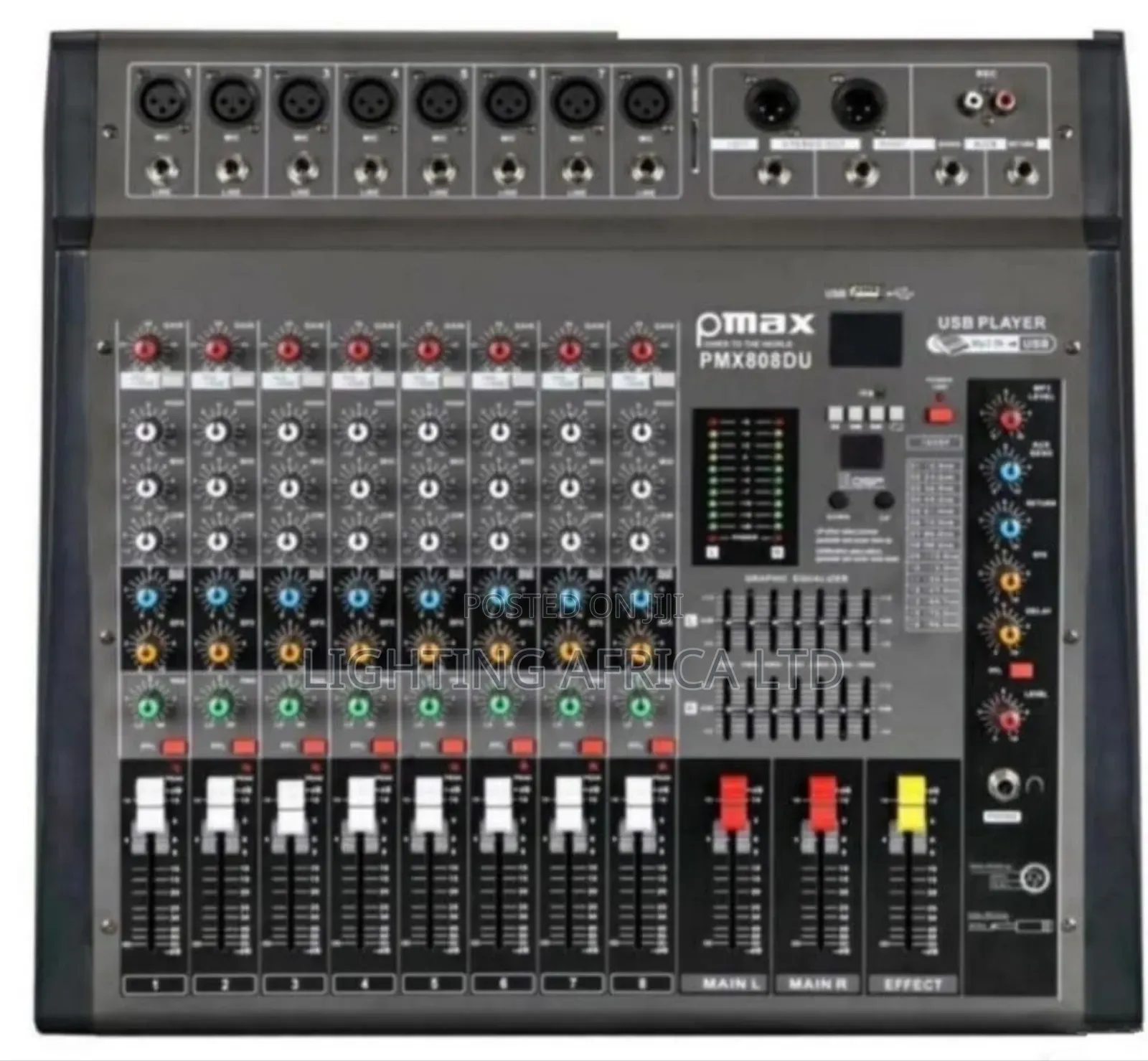 8ch Max Powered Mixer 1000w X 2 Output Power