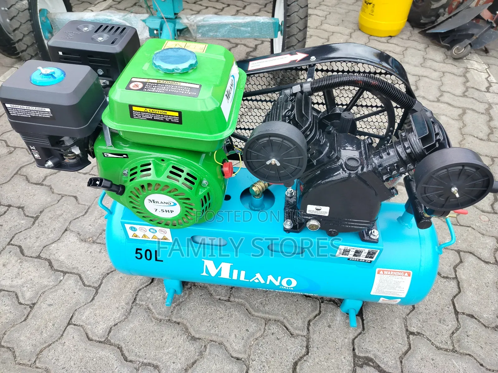 Milano Italia 50litres Petrol Air Compressor.