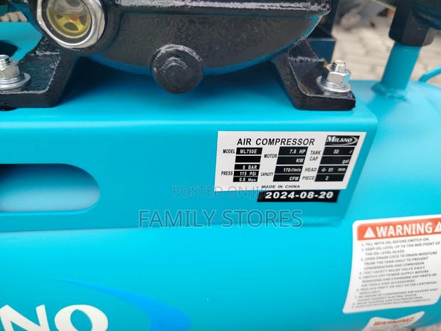Milano Italia 50litres Petrol Air Compressor. - thumbnail 2