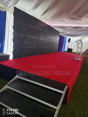 Stage/Dias With Carpet Big Led Panels Screens for Rentals