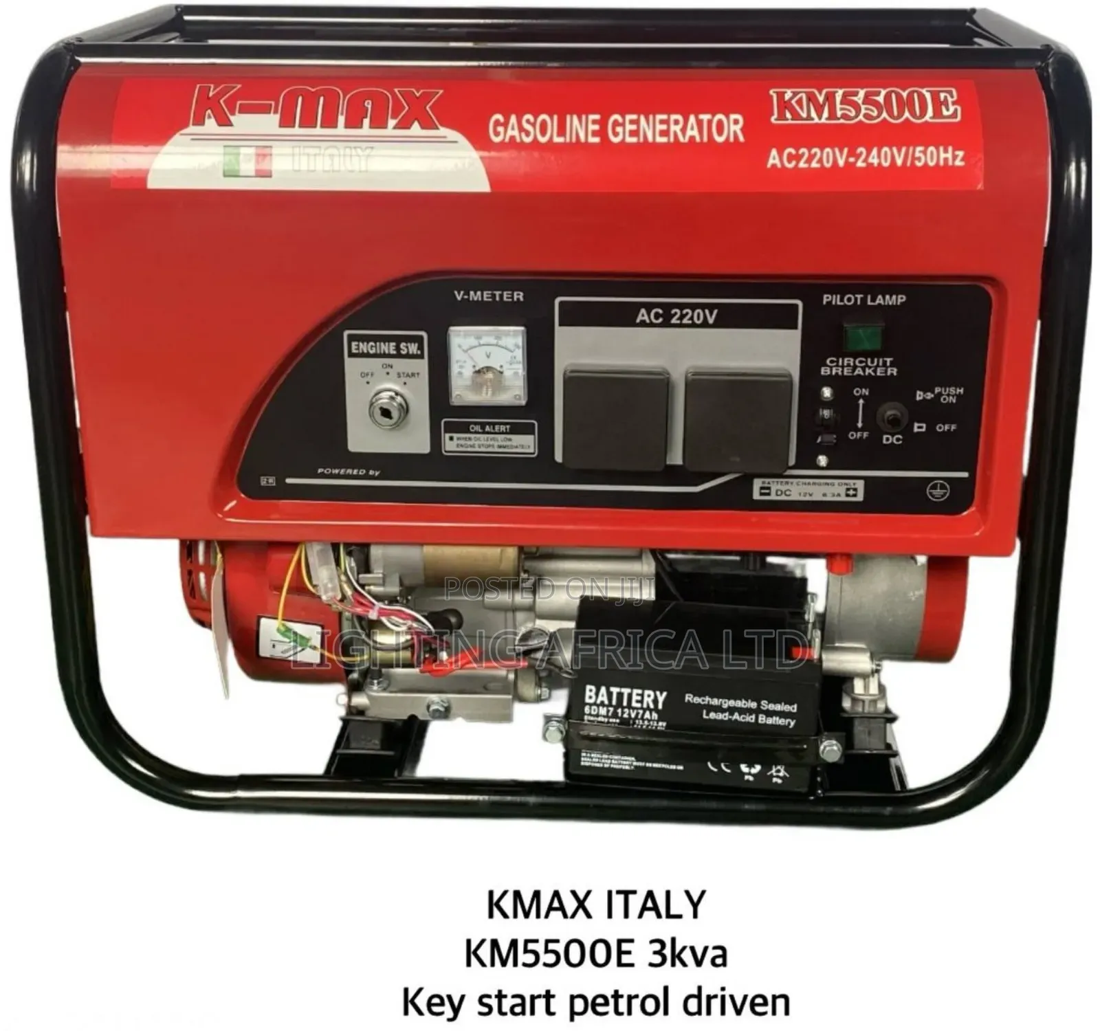 Kmax 5500 Italian Petrol Engine 3.5kva Keystart Generator