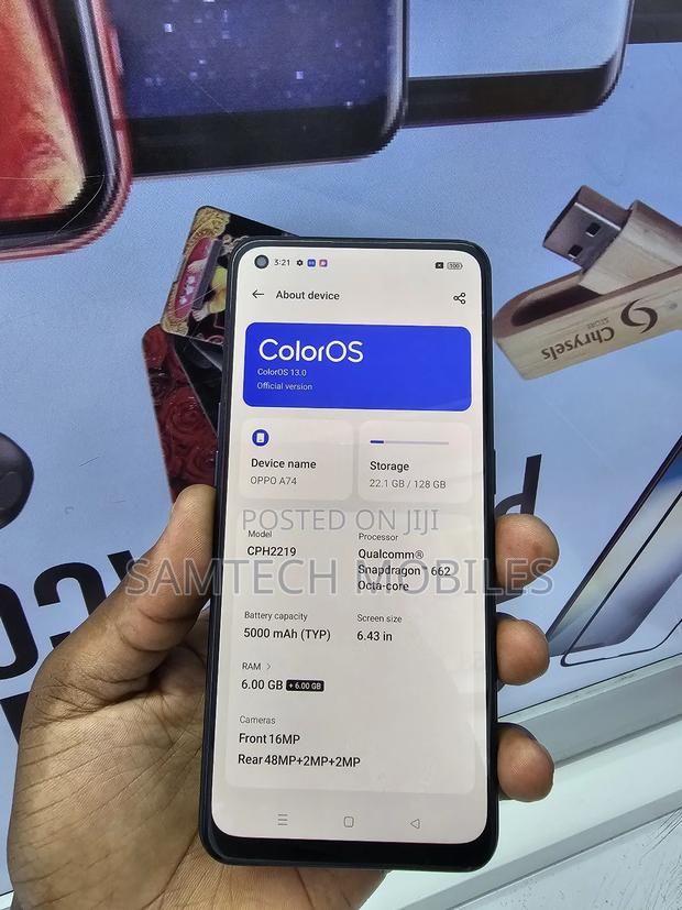 Oppo A74 128 GB Gray - thumbnail 5