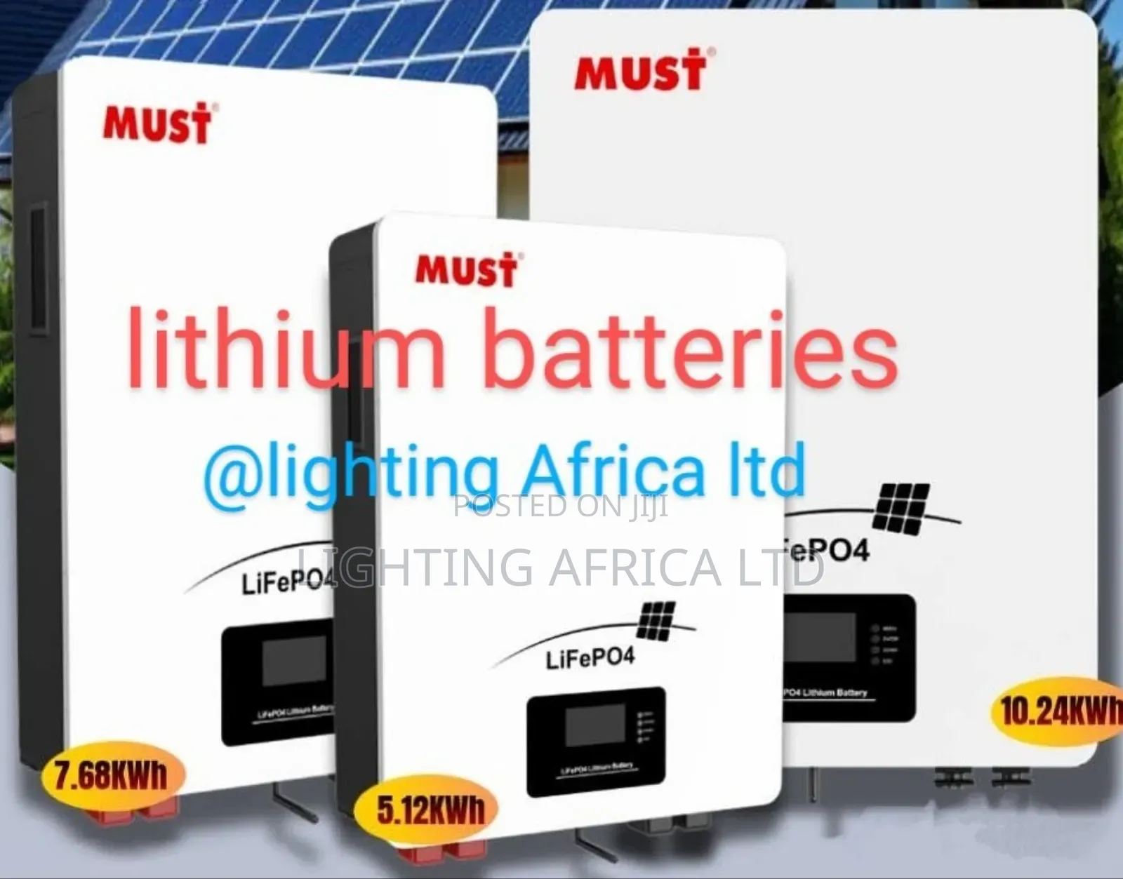 Must 10.24kwh/48v(200ah)Lithium Ion Phosphate Battery