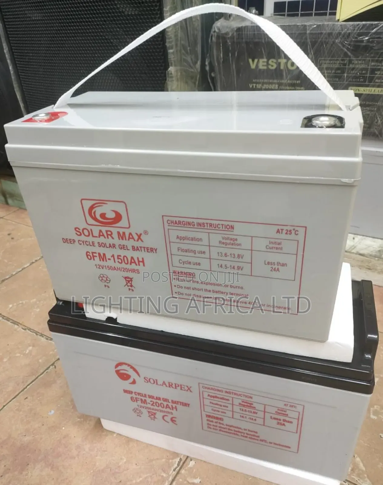 150ah - 12v Heavy Duty Gel Solar Battery for 200w - 250w Solar Panels
