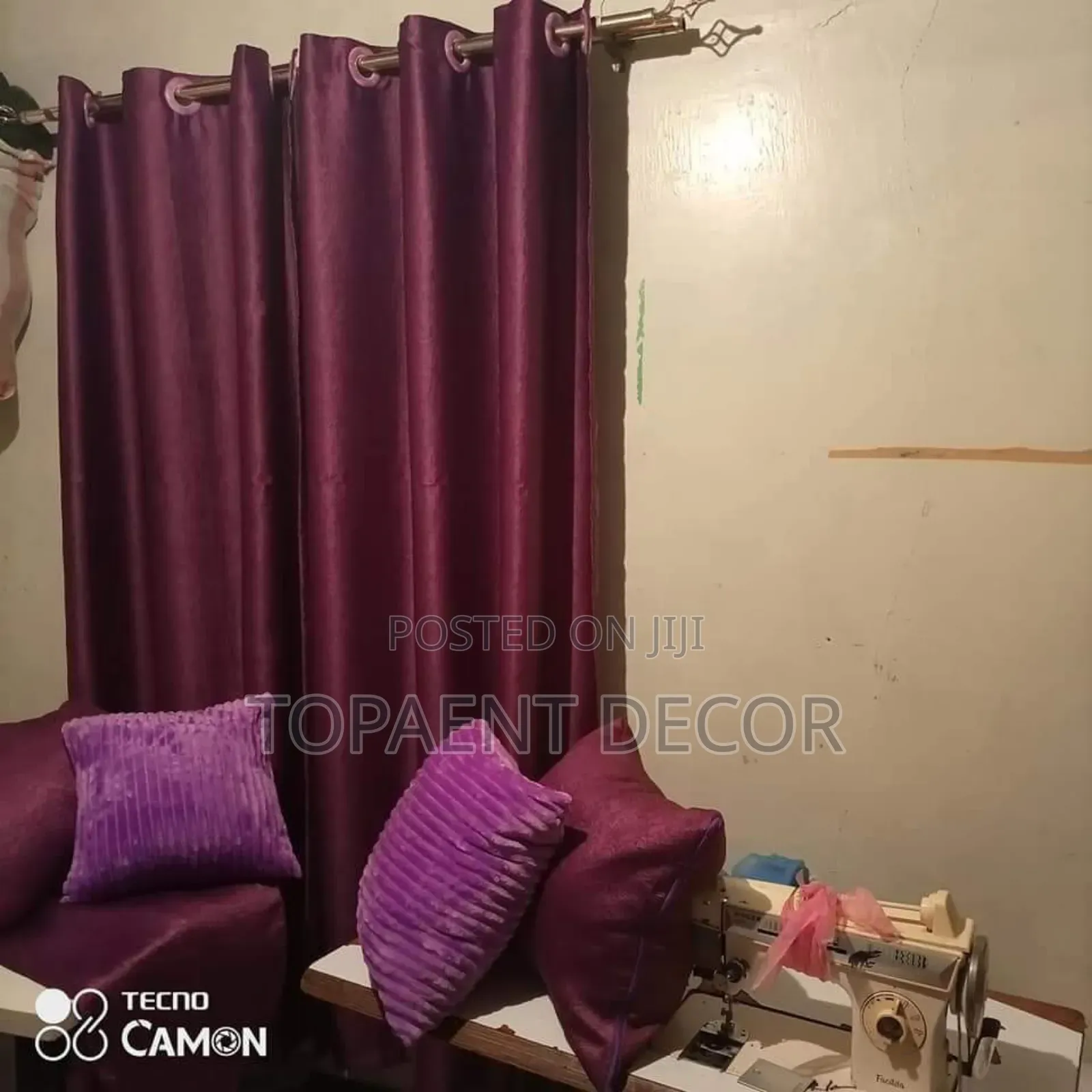 Machine Washable Window Blossoming Eyelates Curtains