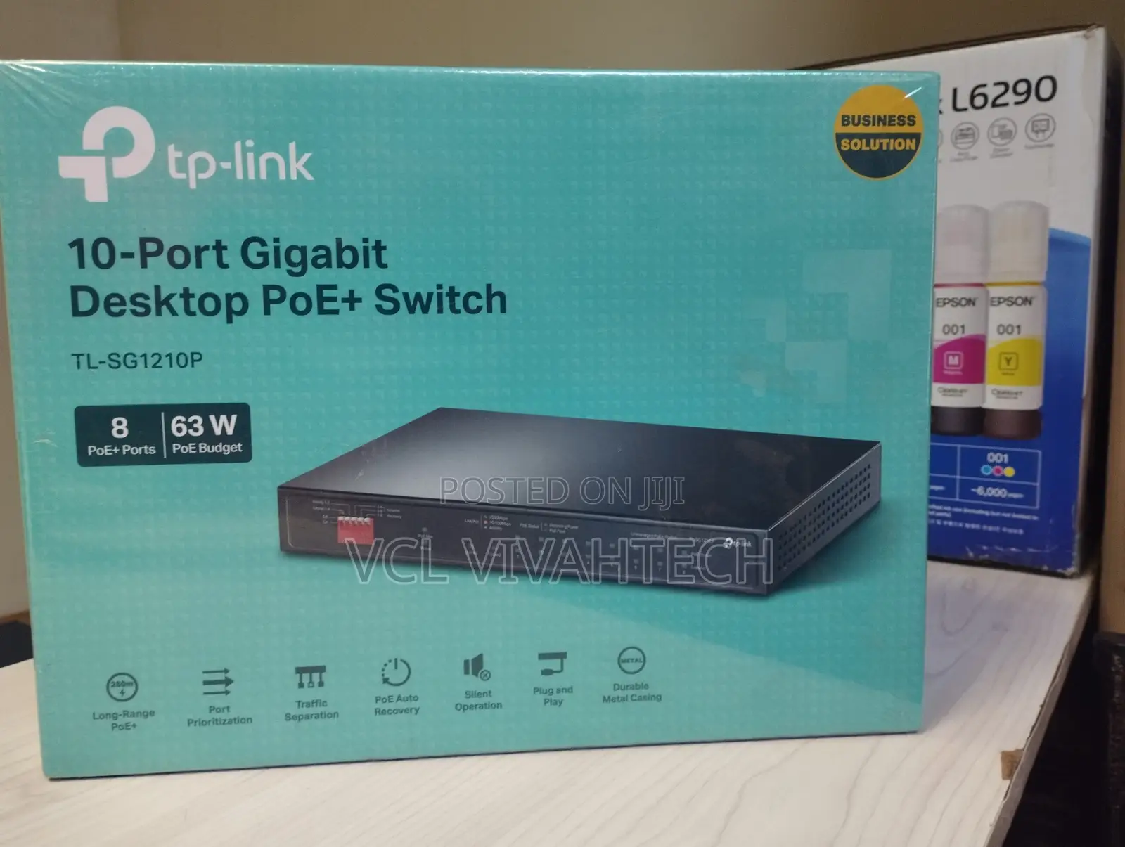 Tp-Link Tl-Sg1210p | 8 Port Gigabit Poe Switch || SFP Port