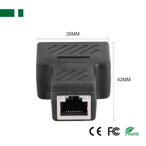 CRJ-B1 1 to 2 Rj45 Ethernet Network Splitter Connector
