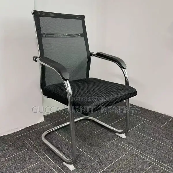 Office Chair: Upholstered Low-Back Guest Mesh Studio Chair
