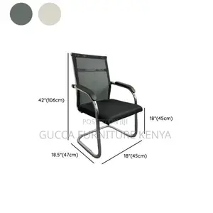 Office Chair: Upholstered Low-Back Guest Mesh Studio Chair