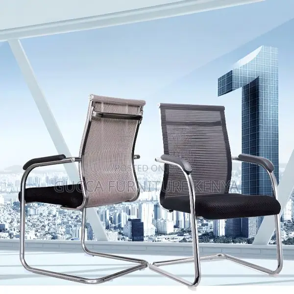Office Chair: Upholstered Low-Back Guest Mesh Studio Chair