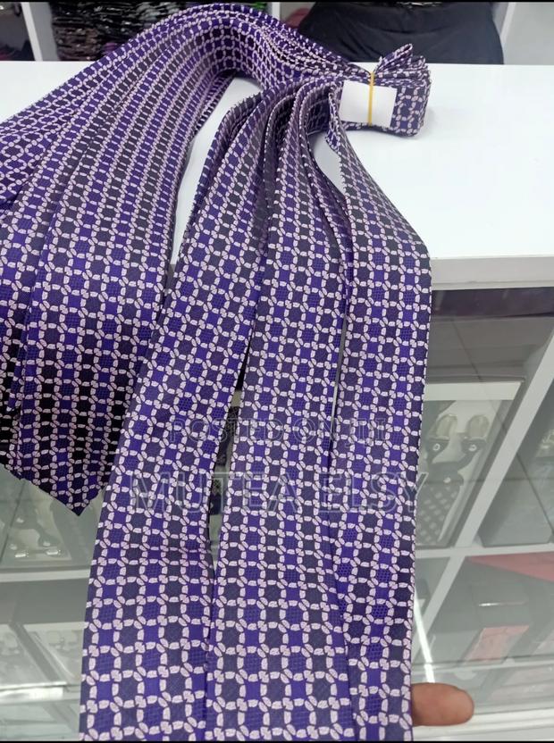 Dark Purple Executive Geometric Single Ties - main view