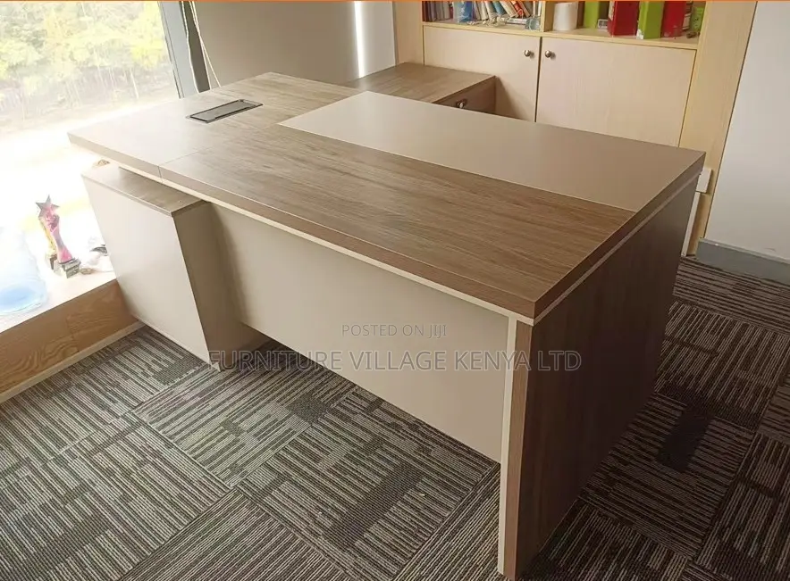 Office Desk:160cm Ergonomic L-Desk for Office Executives