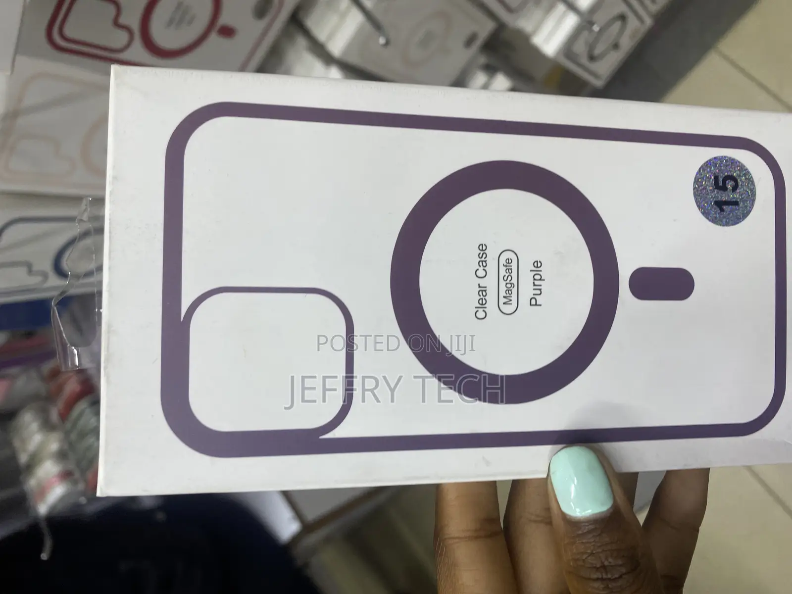 Kswous iPhone 15 Magsafe Transparent Air Case-Purple
