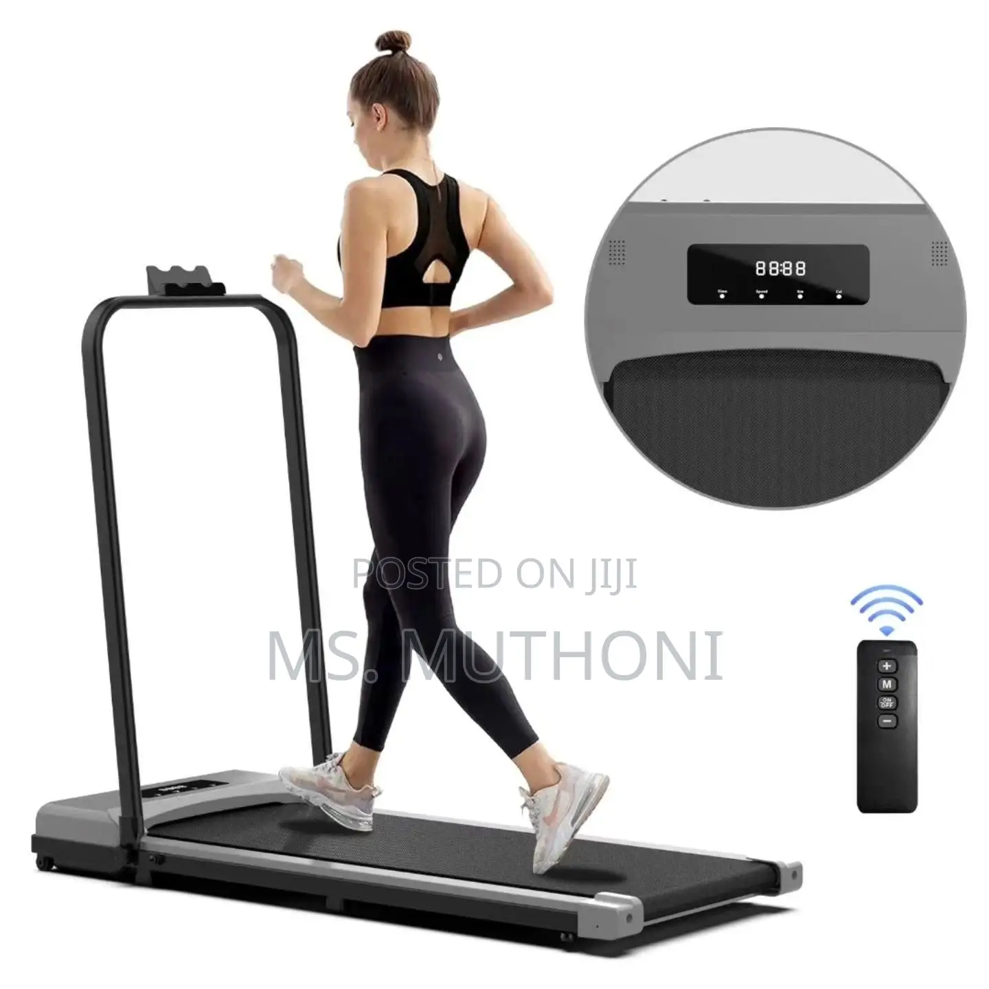Foldable Walking Pad/Treadmill With Foldable Handle Bars