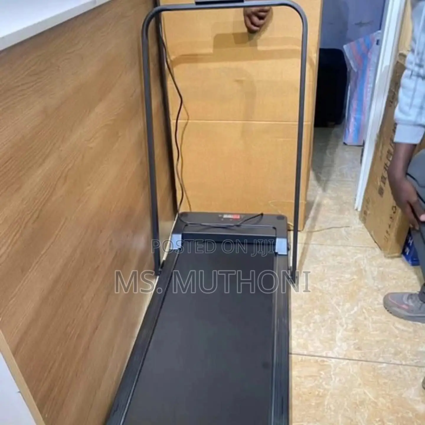 Foldable Walking Pad/Treadmill With Foldable Handle Bars