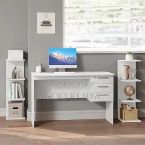 Office Table ; White Computer Table With Storage