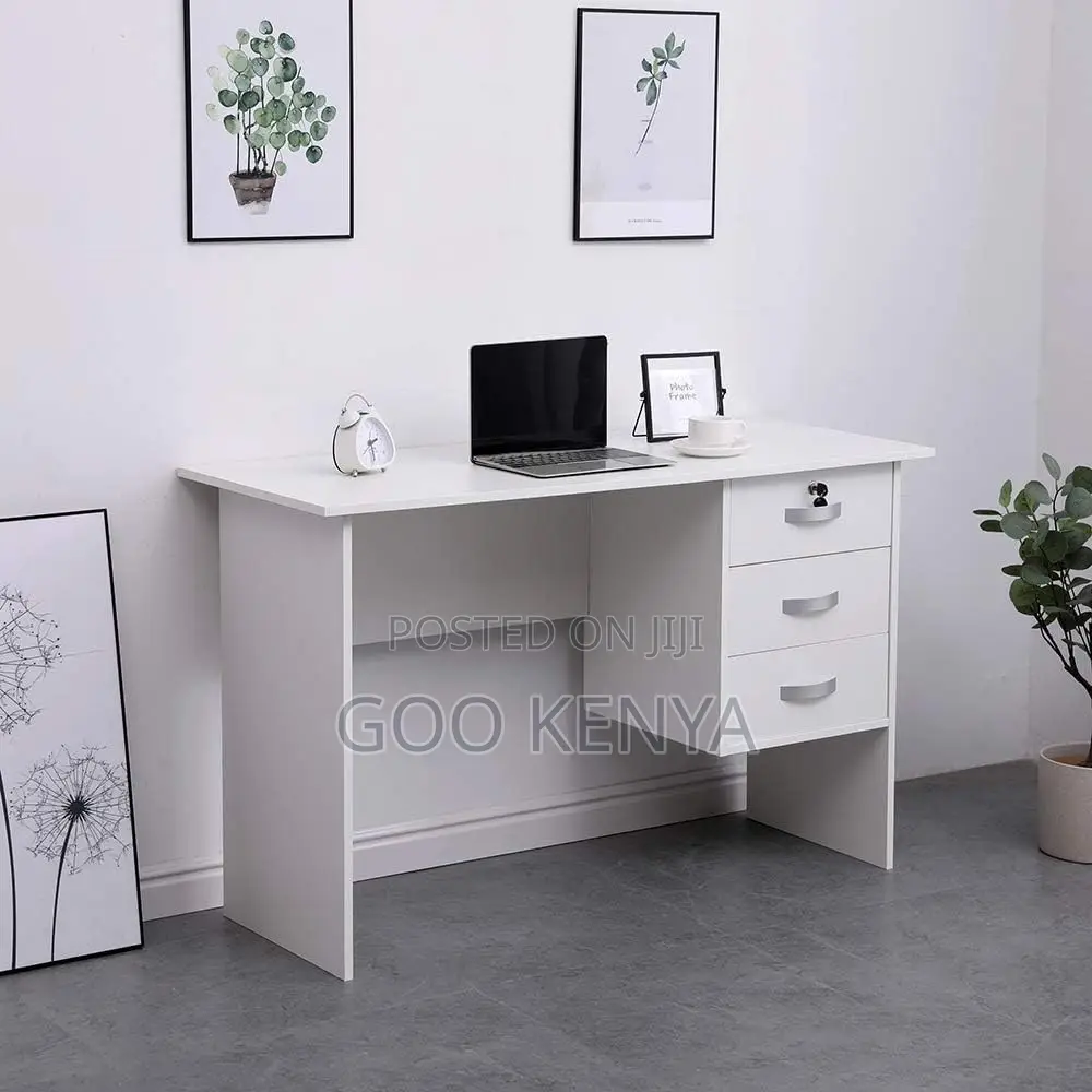 Office Table ; White Computer Table With Storage