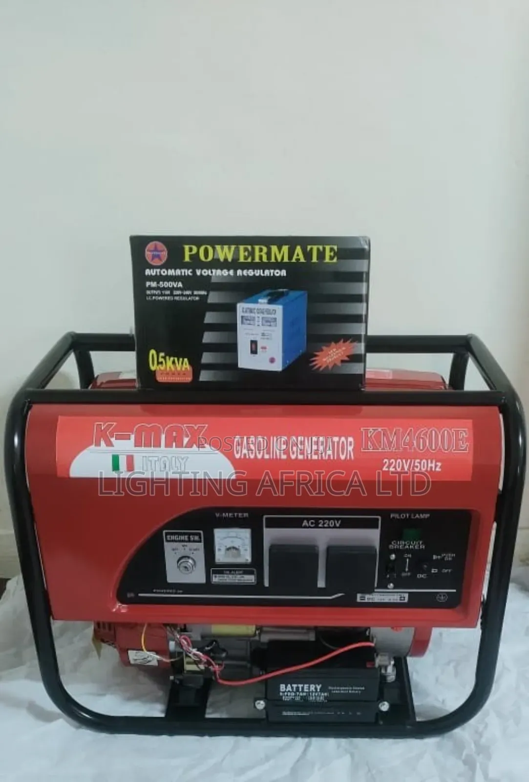 3.0kva Kmax 4600e Generator + Free 500w/Ac Regulator