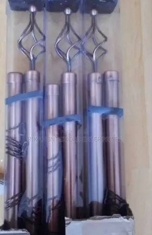 Brown Double Curtain Rods