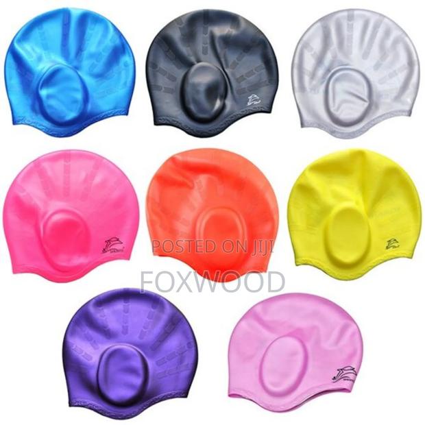 Silicone Ear Protection Silicone Swimming Caps - thumbnail 4