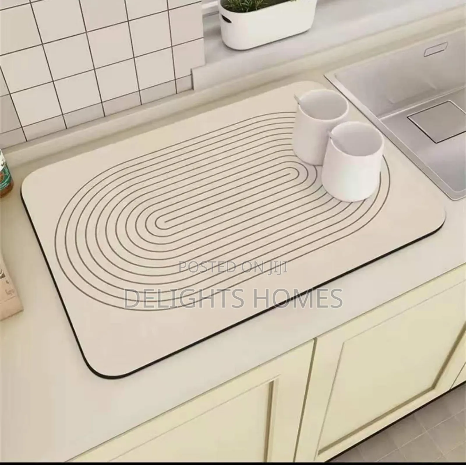 Geometric Kitchen Drying Mats