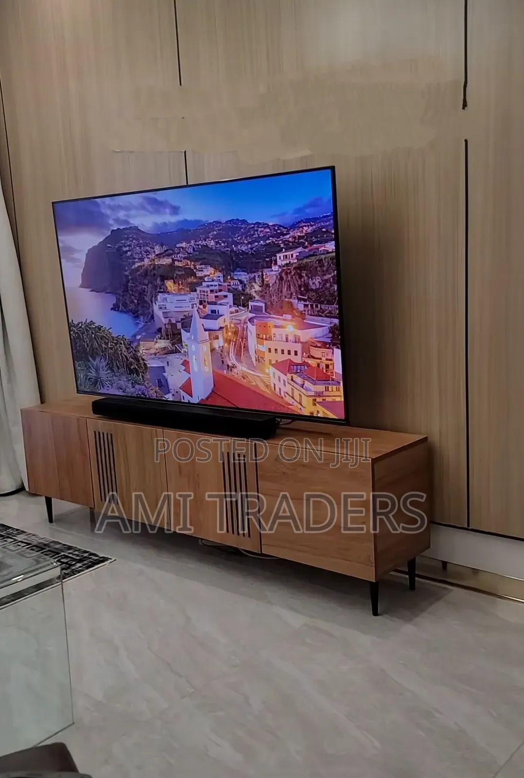 High Density Natural Tv Stand 6ft