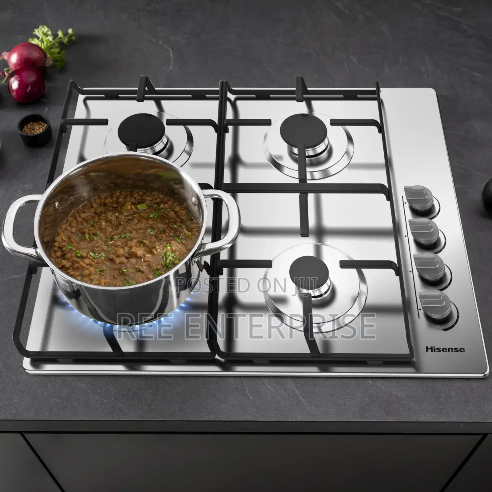 Stainless Steel Hisense Gas Hob 4 Burners