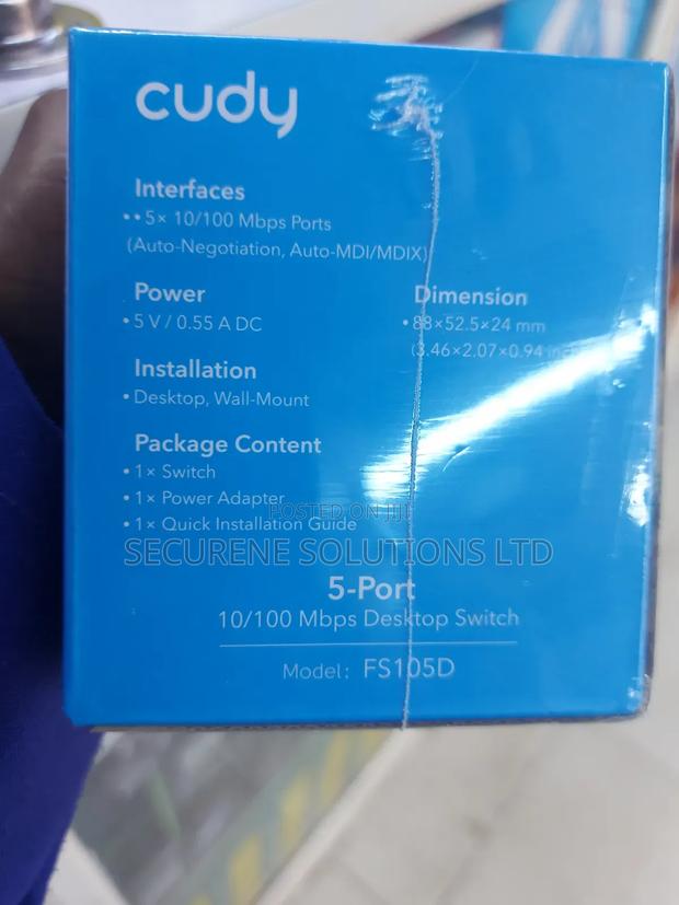 Cudy Fs105d 5-Port 10/100 MBPS Desktop Switch - thumbnail 2