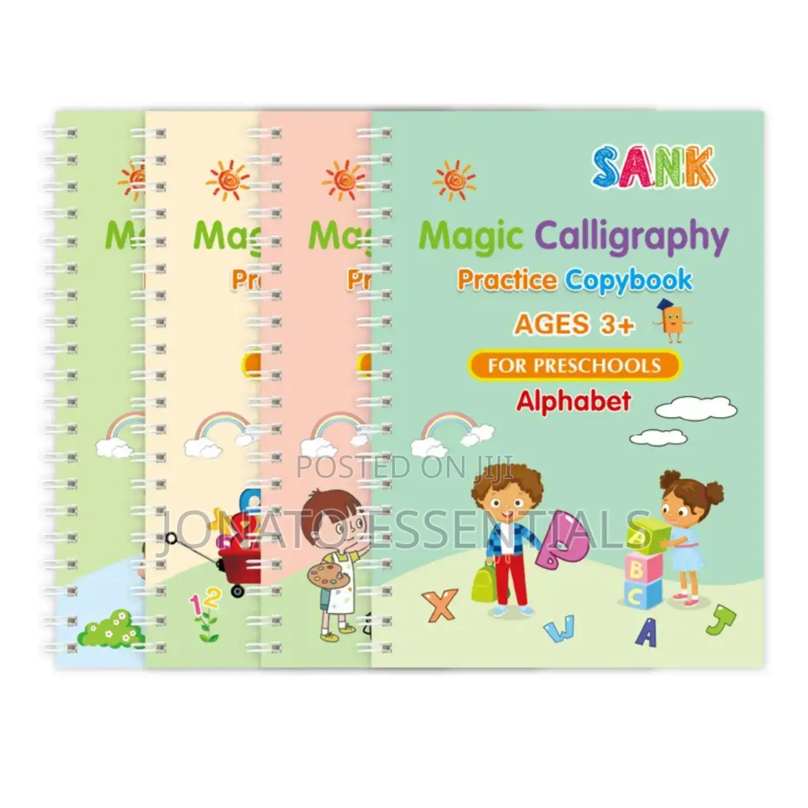 4 Piece Hand Writing Practice Books With Pen