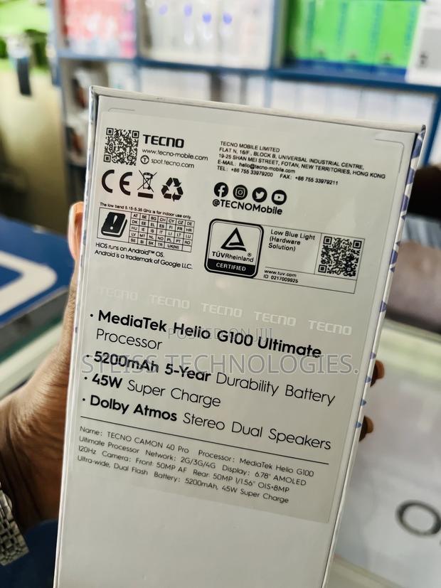 New Tecno Camon 40 Pro 256 GB Black - thumbnail 4