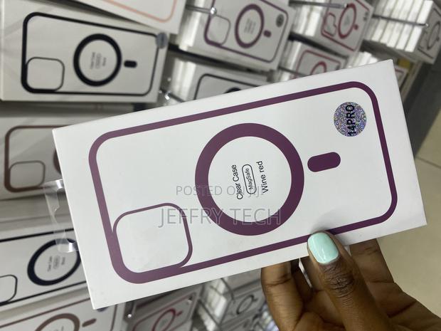 Roybens for iPhone 14 Pro Magsafe Transparent Case-Wine Red - thumbnail 2