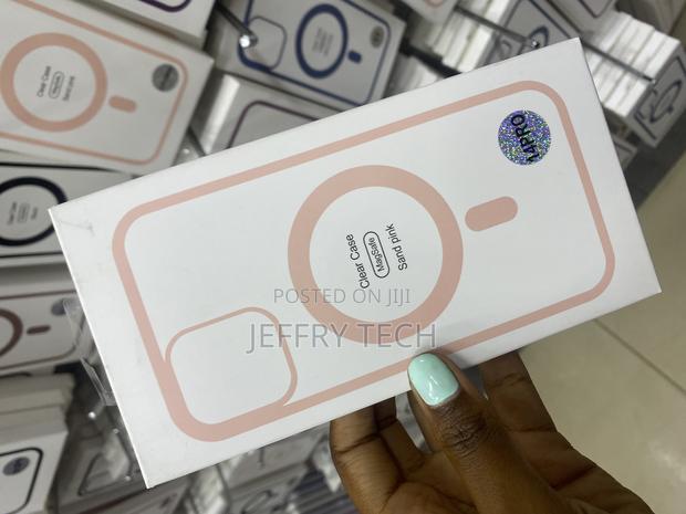 Umione Magnetic iPhone 14 Pro Case Translucent-Sandy Pink - main view