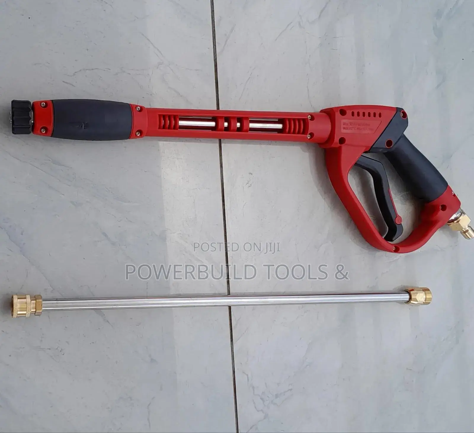 Pressure Washer Gun With An Extension Wand