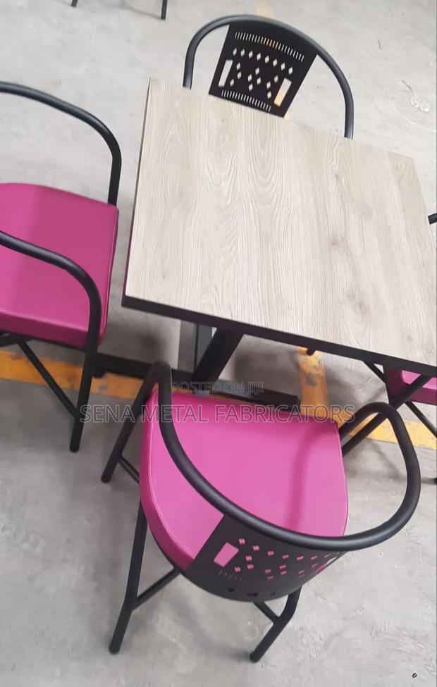 Restaurant Dining Set With Royal Purple Seating Cushions. - thumbnail 2