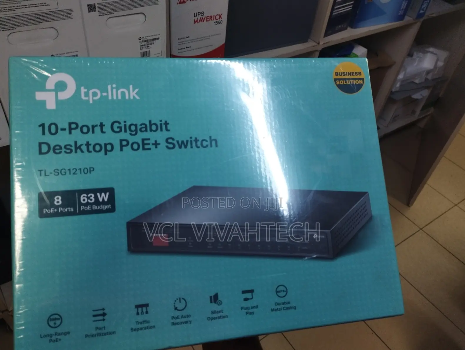 Tplink Tl-sg1210p 10-port Network Switch
