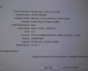 Laptop Razer Blade 16GB Intel Core i7 SSD 1T