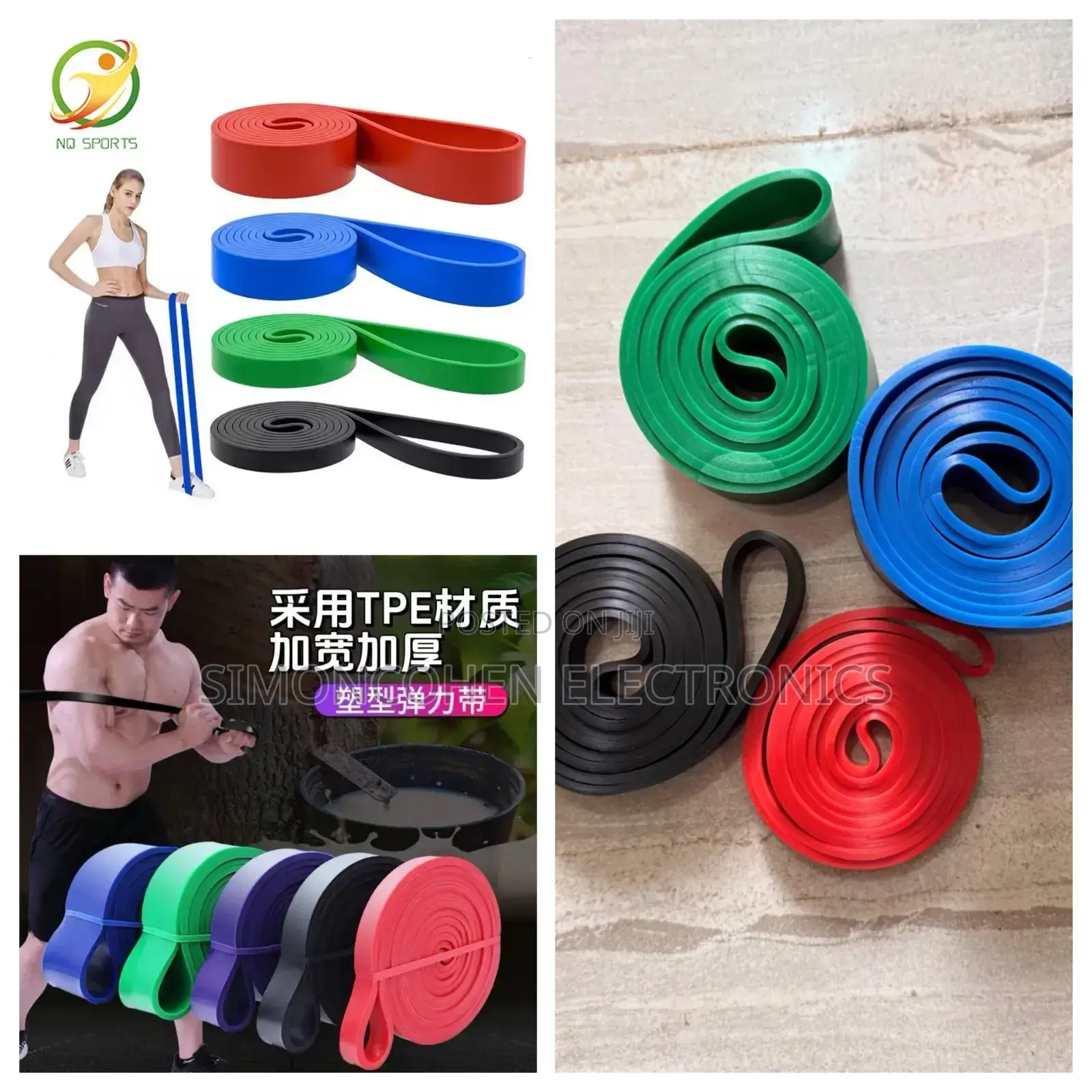 4pcs Resistance Loop,Latex Band