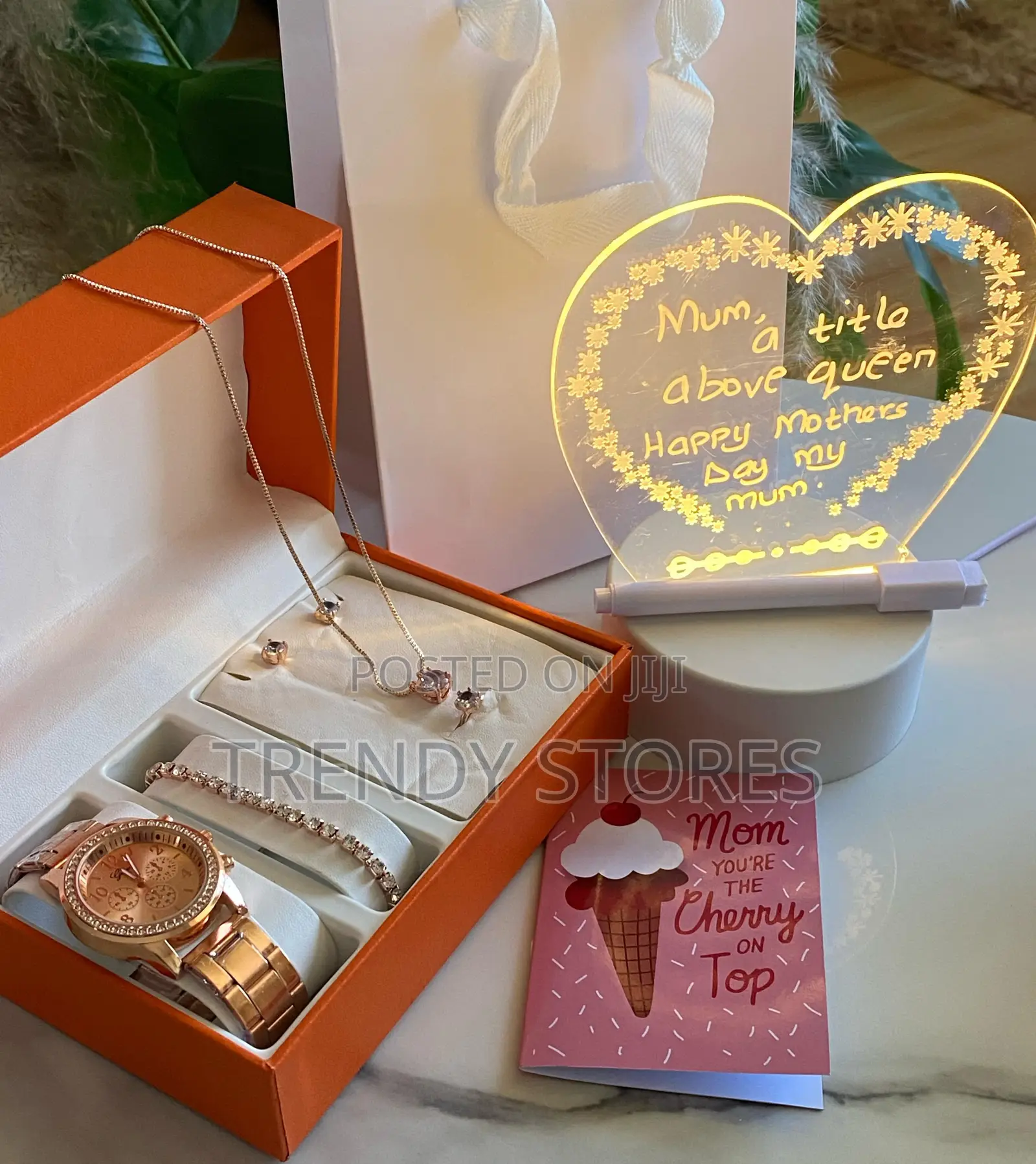 Mother's Day Gift Pack With Rosegold Watch