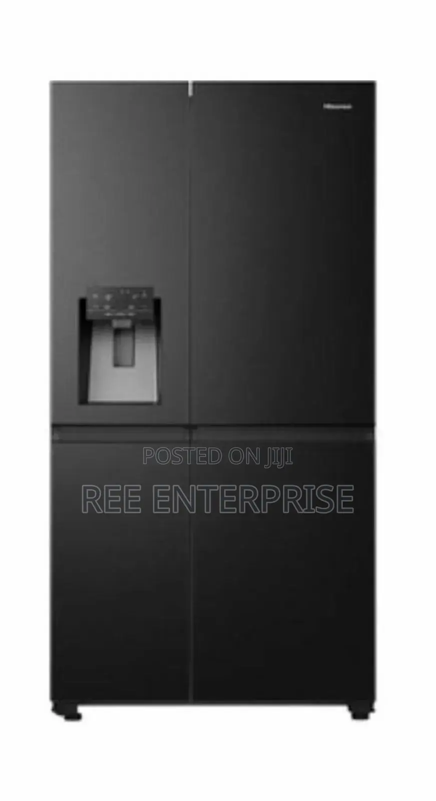 628 Litres Side By Side Black Hisense Fridge