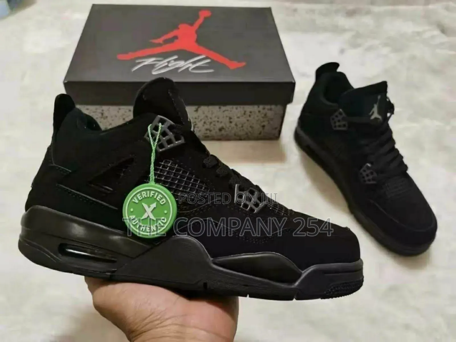 Quality Leather Unisex Rubber Sole Jordan 4 Sneakers Shoes