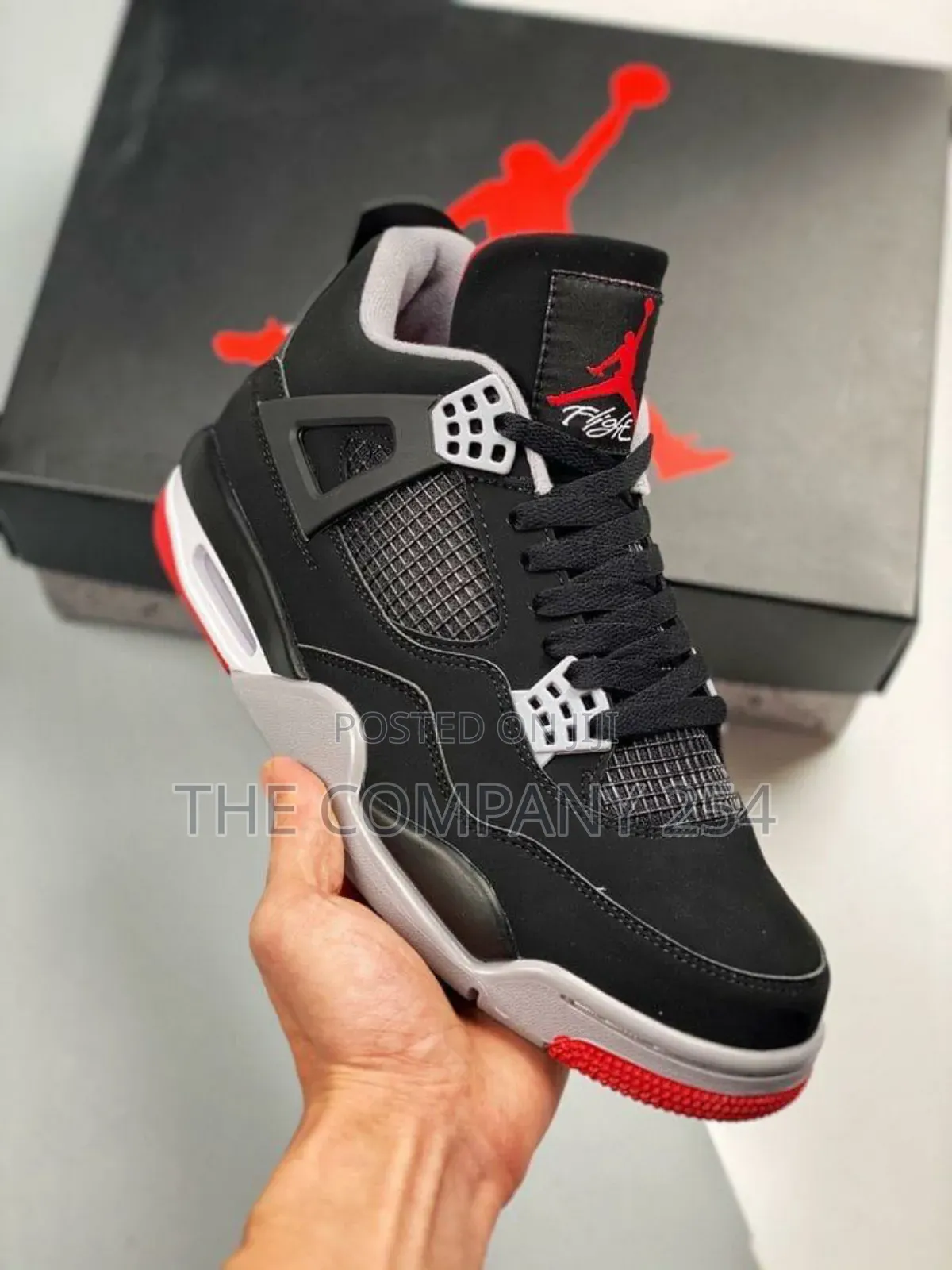 Quality Leather Unisex Rubber Sole Jordan 4 Sneakers Shoes