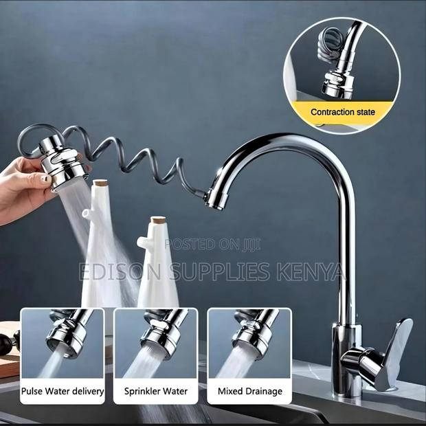 Kitchen Tap Faucet Extender 3-Settings Pull-Out Sprayer Tap - main view