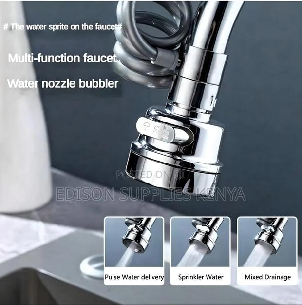 Kitchen Tap Faucet Extender 3-Settings Pull-Out Sprayer Tap - thumbnail 3