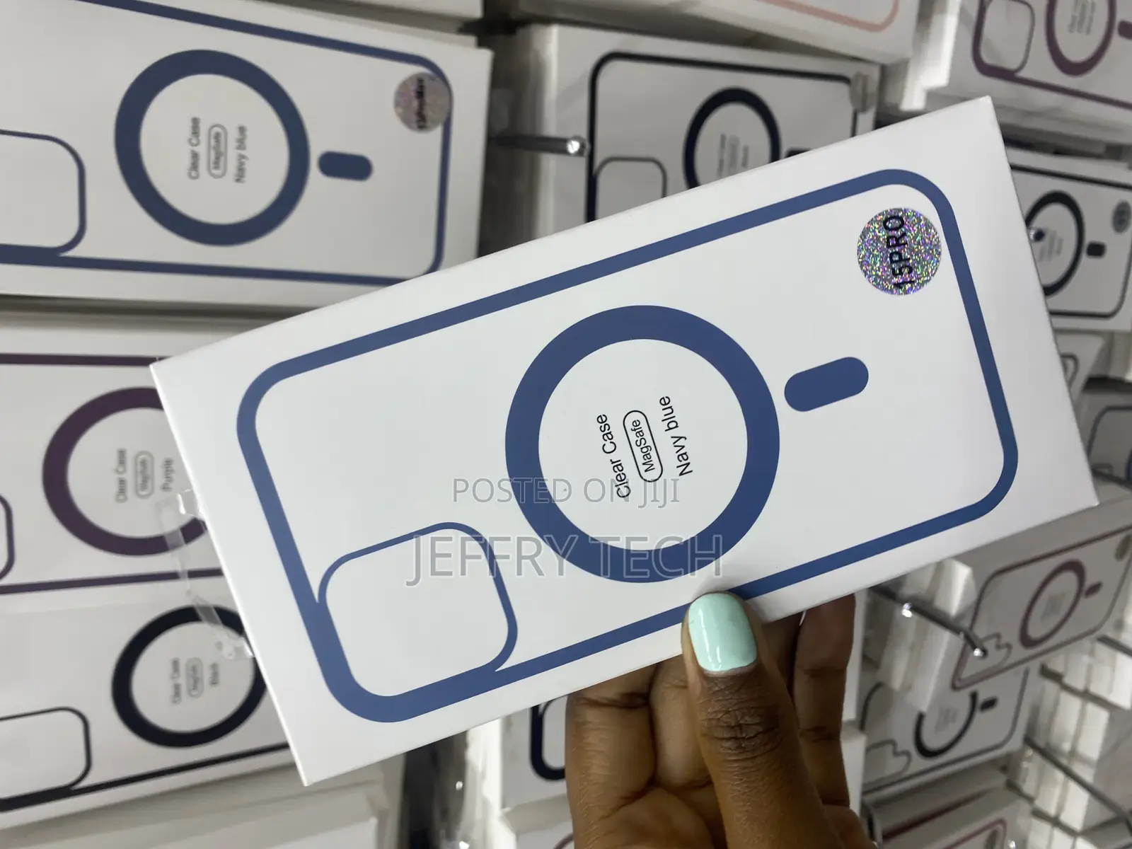 Torras iPhone 15 Pro Magsafe Transparent Case-Navy Blue