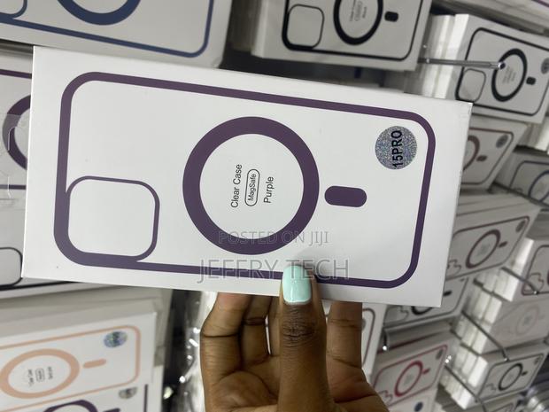 Misscase for iPhone 15 Pro Magsafe Transparent Case -Purple - main view