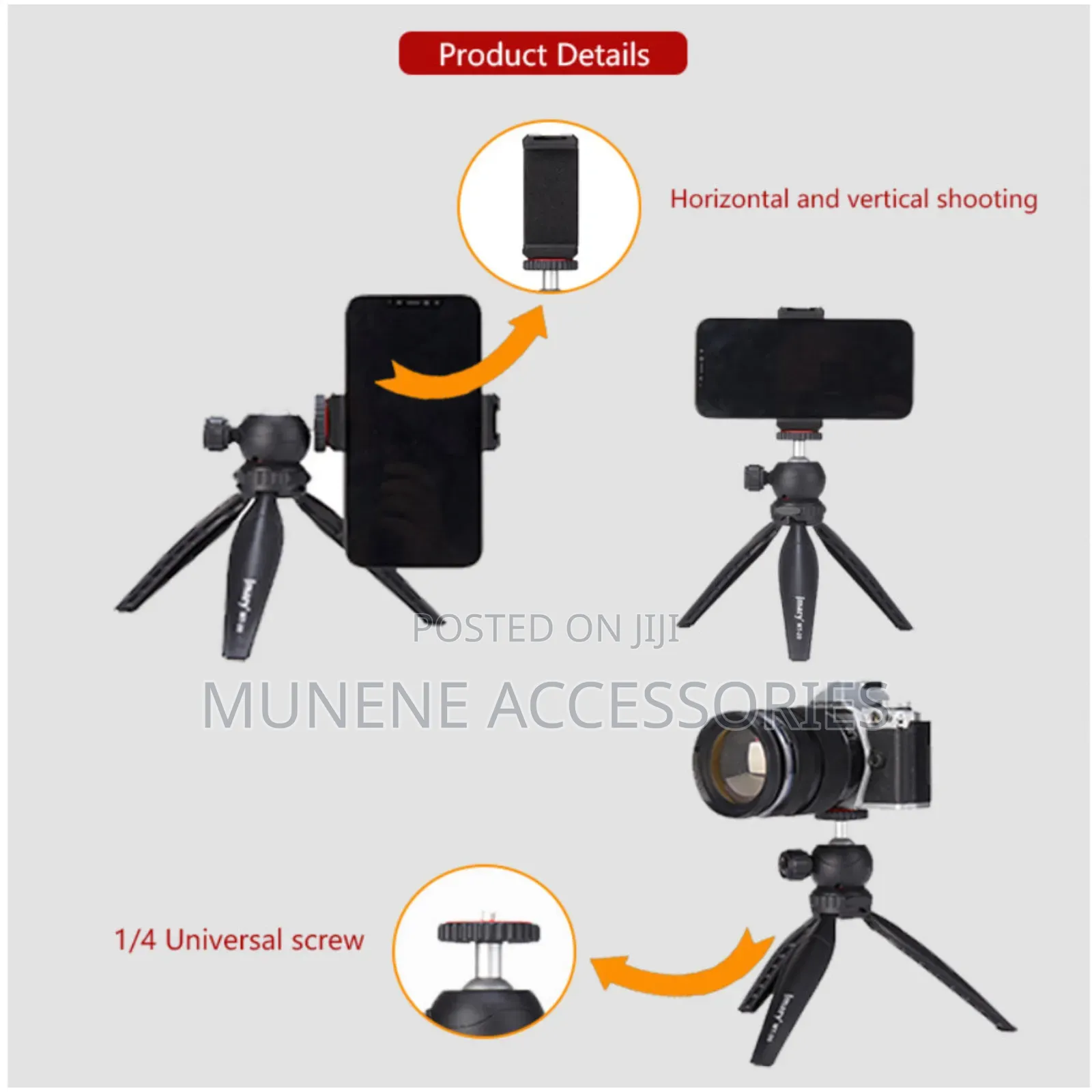 Jmary Mt-20 Mini Tripod Stand Table Top Fold-Able Tripod