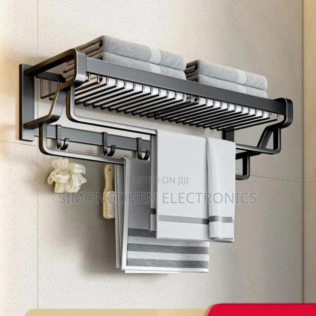 Bathroom Wall Mounted Towel Rack - thumbnail 3