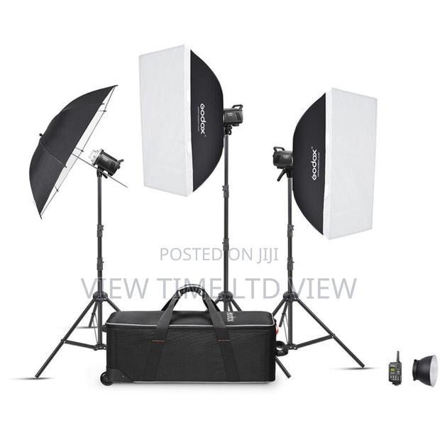Godox Ms300 Studio 3 Strobe Photography Light Kit